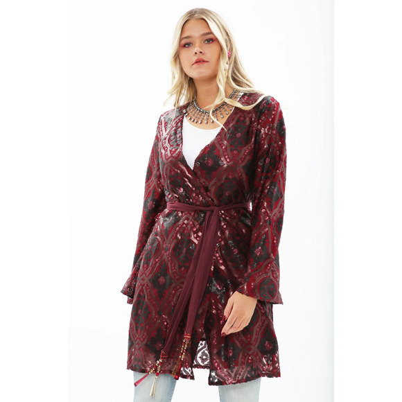 Aratta Silent Journey Dress Size Large Cocktail Party Mini Wrap Burgundy NWT - Picture 1 of 16